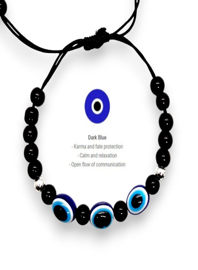 Elleva Handmade Dhaga Bracelet Adjustable for Women, Men, Girls, Boys | Nazar Bracelets Set | evil eye black thread bracelet, survival bracelet, kala dhaga Set of 2 (Pack of 1) - Image 4