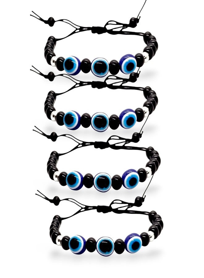 Elleva Handmade Dhaga Bracelet Adjustable for Women, Men, Girls, Boys | Nazar Bracelets Set | evil eye black thread bracelet, survival bracelet, kala dhaga Set of 2 (Pack of 1) - Image 5