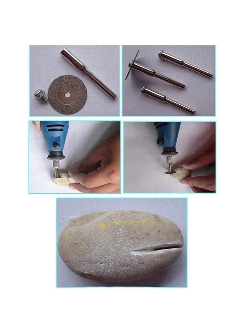 DIY Crafts Diy Crafts CT-DIY-HI-47580 Cutting Wheel Cut Off Discs Coated Rotary Tools With Mandrel for Dremel 2 Piece Discs & 2 Mandrel, Disc Φ30mm, Pattern # B (Multicolor)  - Image 3
