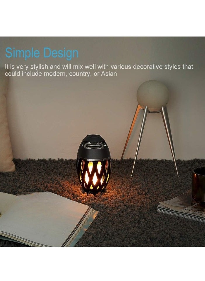 Generic LED Flame Table Lamp, Torch Table Lamp With Bluetooth Speaker, Rechargeable Ambience Lantern With Flickers, Decorative Desk Lamp For Patio Porch Home Decor, (1pc)  - Image 2