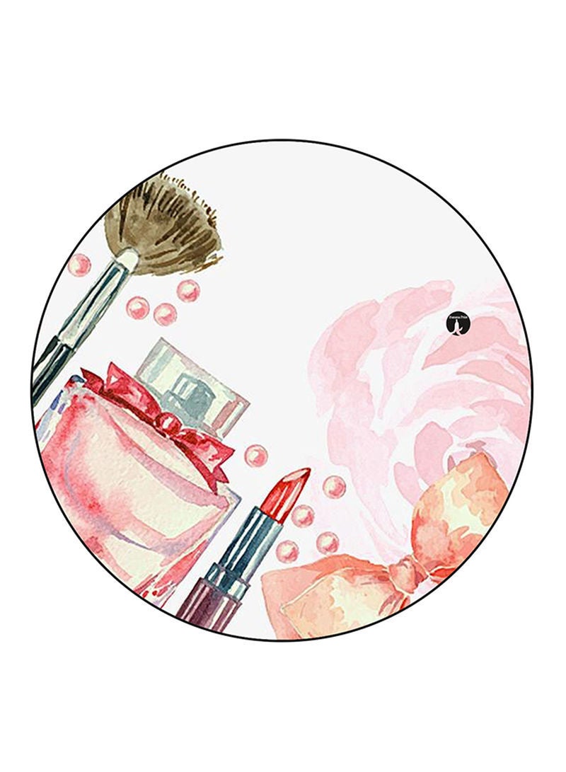 Make Up Printed Mouse Pad Round  Multicolour