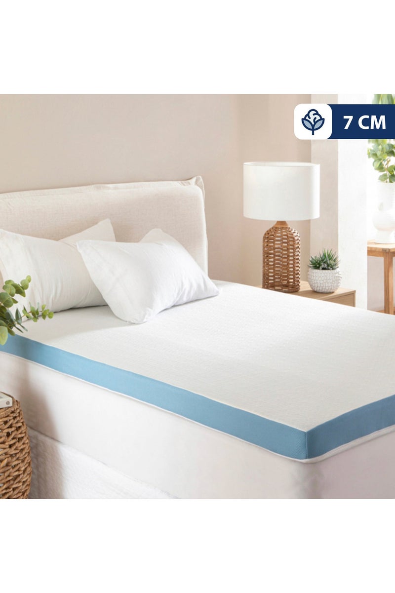 Dibaj Thick Memory Foam Mattress Topper 7.5 cm 180x200 cm Size Orthopedic Pressure Relief Bed Pad for Deep Comfortable Sleep - Image 3