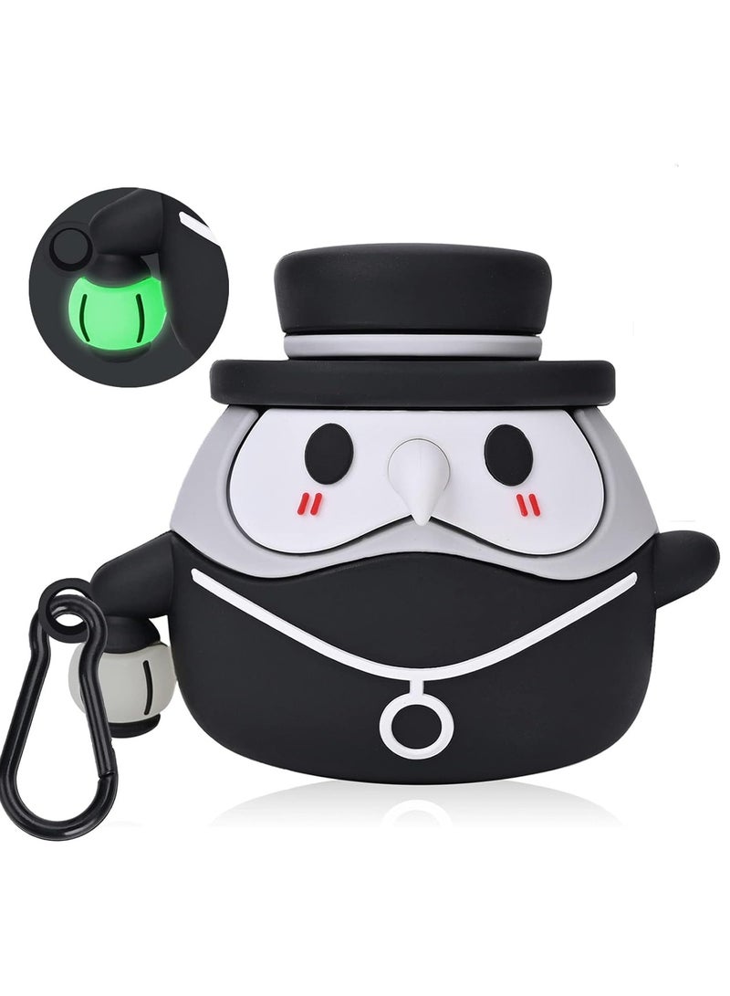 Excefore For Air Pods Pro 2Nd 1St Generation Case Cover Luminous Medieval Plague Doctor Anime Design Compatible With Air Pods Pro 2019 2022 Tpu Silicone Case - Image 1