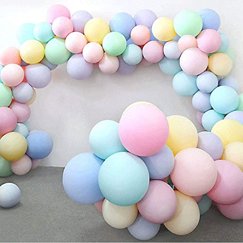 atorakushon Assorted Rainbow Colour Pastel Latex Party Balloons 10''Inches Pack of 40 With 1 Manual Hand Air Pump For Home Decoration Happy Birthday Party Supplies Wedding Baby Shower Anniversary - Image 2