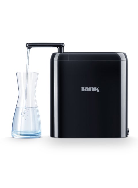 فلتر مياه تانك برو 6 مراحل تنقية مضغوطة – أسود – مزود بمؤقت رقمي وتقنية BACTIBAN – صنبور دوار 360 درجة