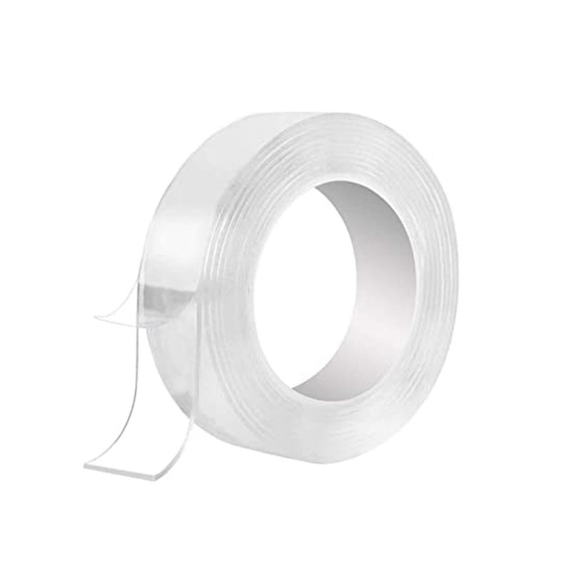 Zikra Reusable Nano Double Sided Tape - Strong Adhesive Tape Heavy Duty, No-Trace Removable Transparent Glue Fix Tape, Washable Strong Gel Anti-Slip Tape for Photos Wall Kitchen - Image 1