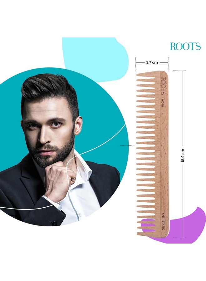 Roots Roots - Wooden Dressing Hair Combs - For Man and Woman - WD90 - Image 4