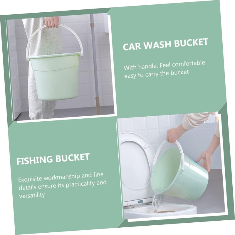 VOSAREA Water Storage Bucket with Handle Sturdy Cleaning Pail for Car Wash Camping and Mopping Utility Bucket with Non Slip Base Versatile Use for Home - Image 5
