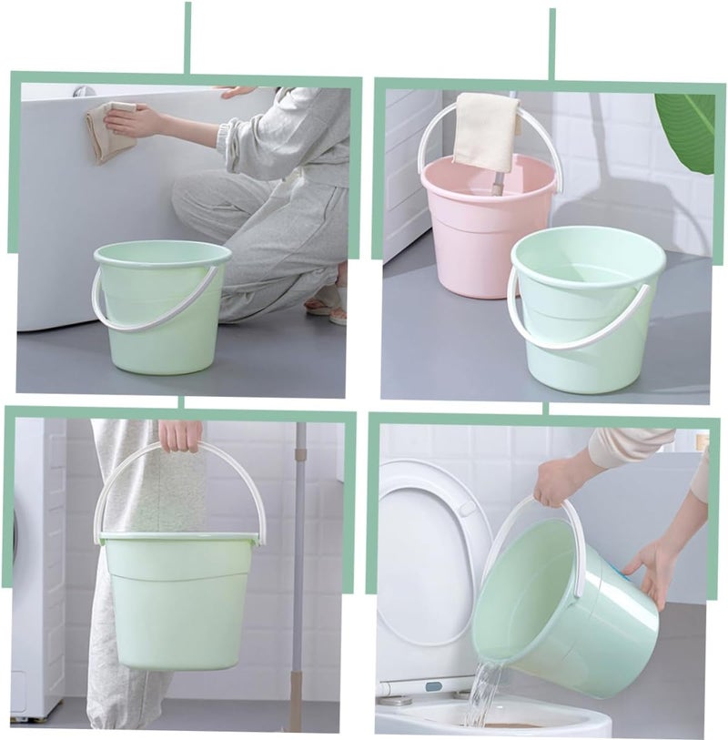 VOSAREA Water Storage Bucket with Handle Sturdy Cleaning Pail for Car Wash Camping and Mopping Utility Bucket with Non Slip Base Versatile Use for Home - Image 3