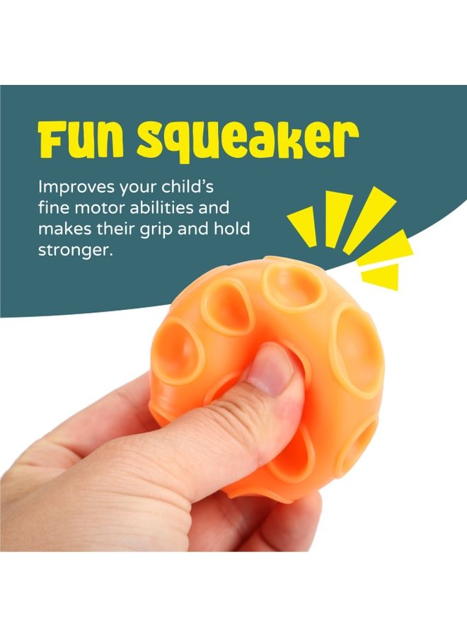 Moon Sensory Textured Toy 6 Pcs Solid Color Vibrant Balls - Image 4