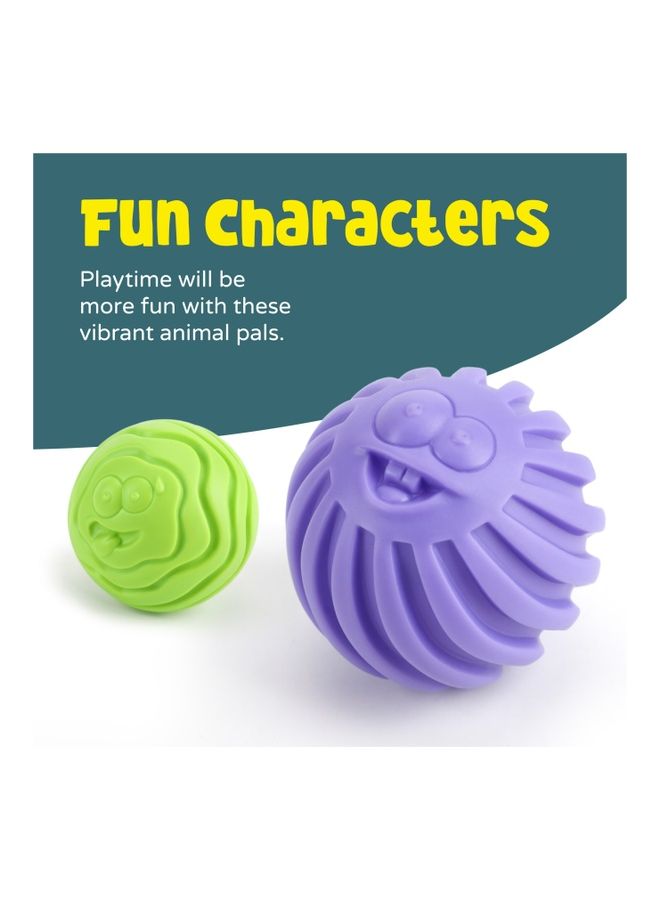 Moon Sensory Textured Toy 6 Pcs Solid Color Vibrant Balls - Image 2