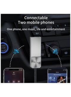 KIIUMI Aux Bluetooth Adapter for Car,  Bluetooth 5.0 Receiver,Lossless Music USB to 3.5mm ,Audio Adapter with Built-in Microphone ,for Car Kits/Home Stereo/Handsfree Call Speaker  - Image 2