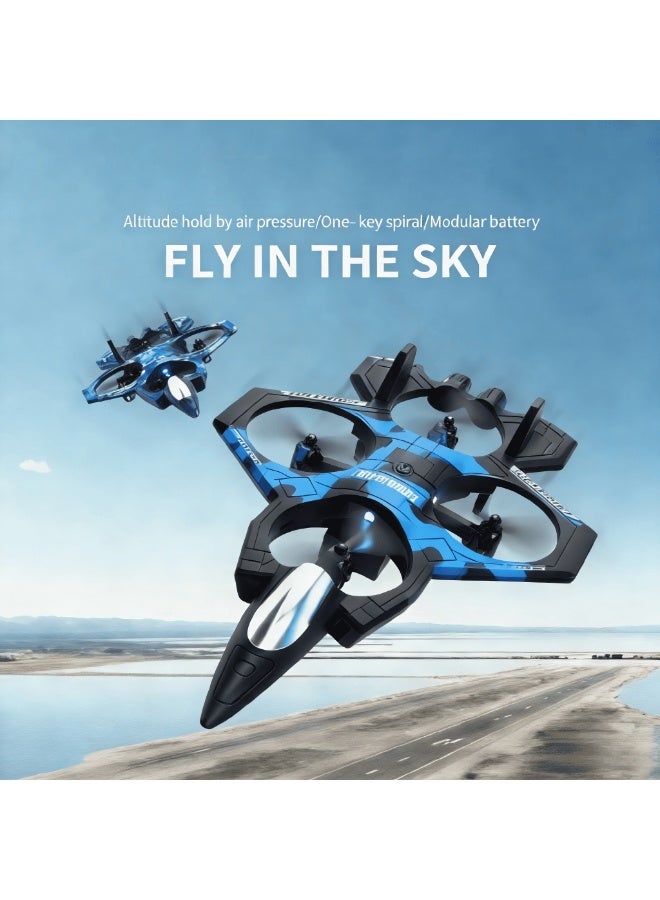 Closeli Toy Plane, Remote Control Aircraft, RC Quadcopter,RC Fighter Jet,with 2 Batteries, Altitude Hold, 360° Flips, One-Key Takeoff Landing, LED Lights, Long Flight Time, 3 Speed Modes, Circle Fly Mode, Toy Airplane for Boys Girls Beginners Gift - Image 4