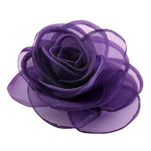 Merdia Lovely Floral Hair Clips, Purple Rose Brooches for Women | Versatile Pins for Hats, Clothing and More - Image 4