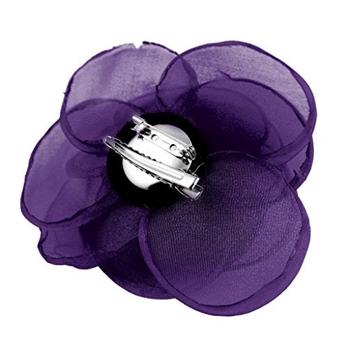 Merdia Lovely Floral Hair Clips, Purple Rose Brooches for Women | Versatile Pins for Hats, Clothing and More - Image 2