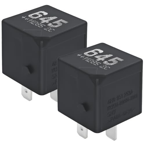 Casalytics 645 4H0951253A V23136B0006X080 Relay Pack of 2 40A 12VDC 4Pin SPST Automotive Relay for Volkswagen Tiguan Audi Q5 A4 Atlas Fixes P0230 P069E Codes - Image 1