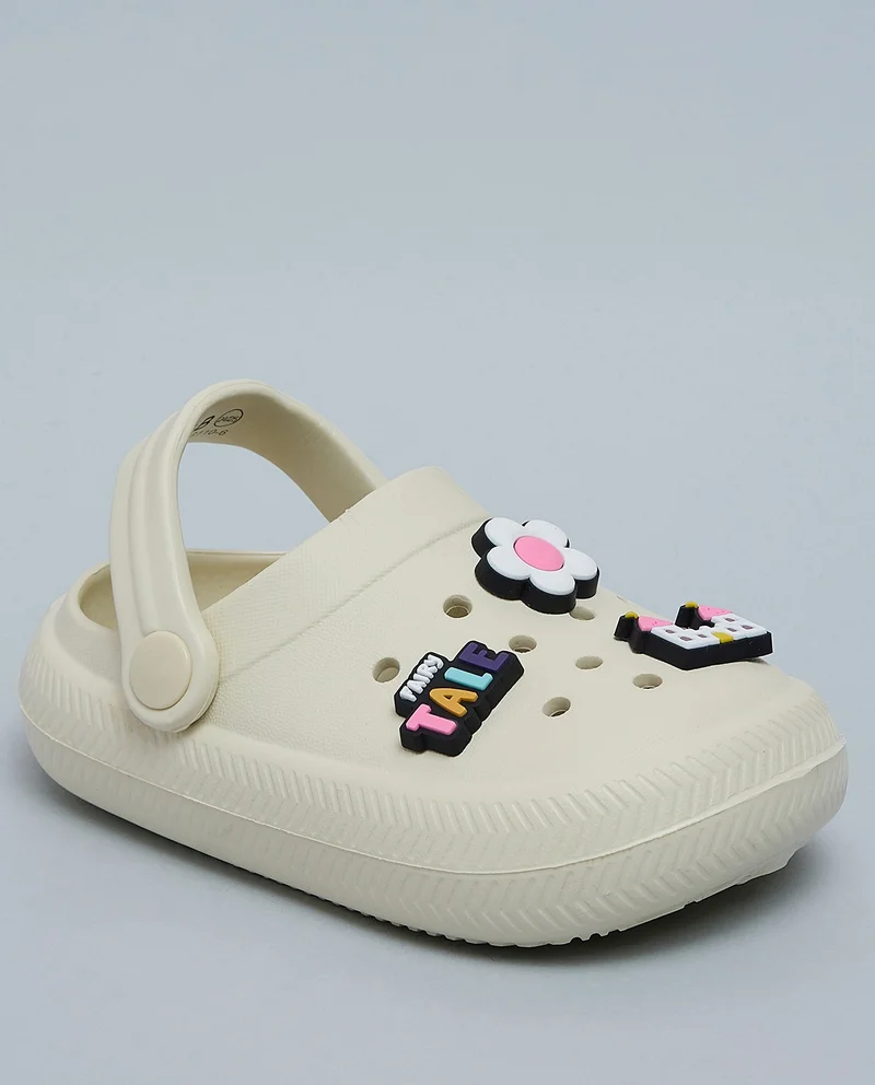R&b Charm Detail Slingback Clogs