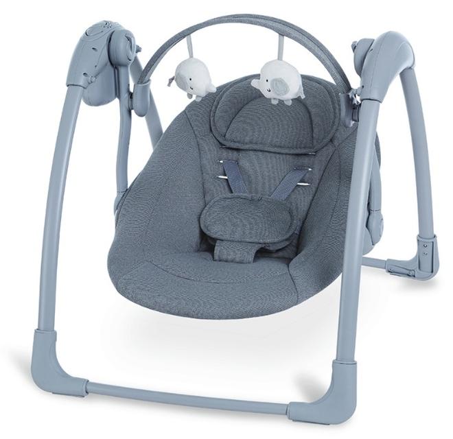 ماستيلا أرجوحة ماستيلا  أطفال أوتوماتيكية لحديثي الولادة والأطفال حديثي المشي مع موسيقى ونسيج جيد التهوية ودميتين محشوتين والعاب معلقه تعمل بالشاحن او احجره البطاريه - Image 1