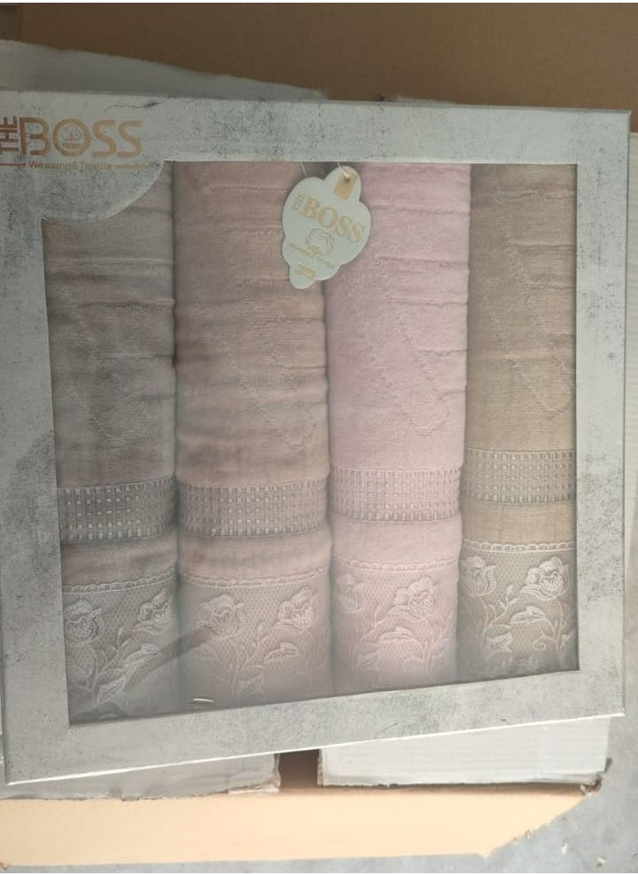 BOSS - Sama Towel Set, consisting of 4 pieces, 100% cotton - Image 1