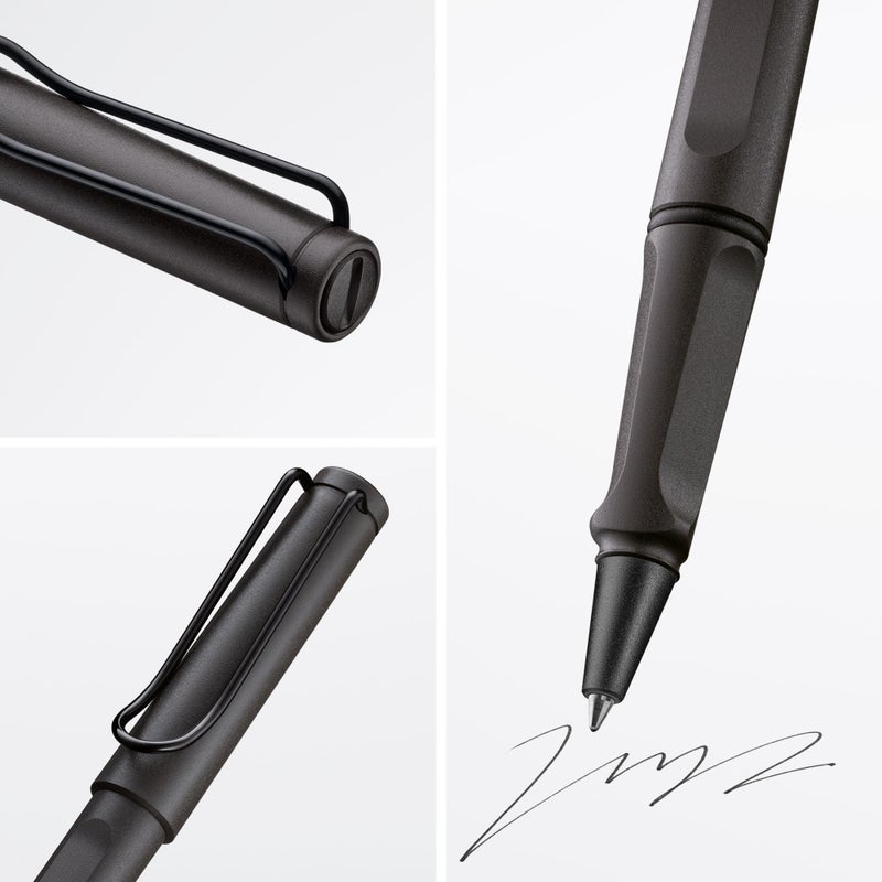 Lamy safari umbra - Rollerball Pen with ergonomic grip & line width M - for pleasant long writing - made of robust ASA plastic - including rollerball refill M 63 in blue - Image 2