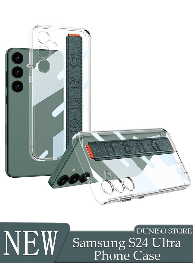 DUNISO Samsung Galaxy S24 Ultra Phone Case Full Body Protective Phone Cover Anti-fall Anti-fingerprint Phone Case with Wristband for Samsung Galaxy S24 Ultra 5G Phone Case - Image 1