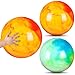Deekin 2 Pcs 15 Inch 18 Inch Marbleized Bouncy Balls Large Inflatable Rubber Sensory Ball for Playground Outdoor Water18 InchesGreen and Yellow - Image 2