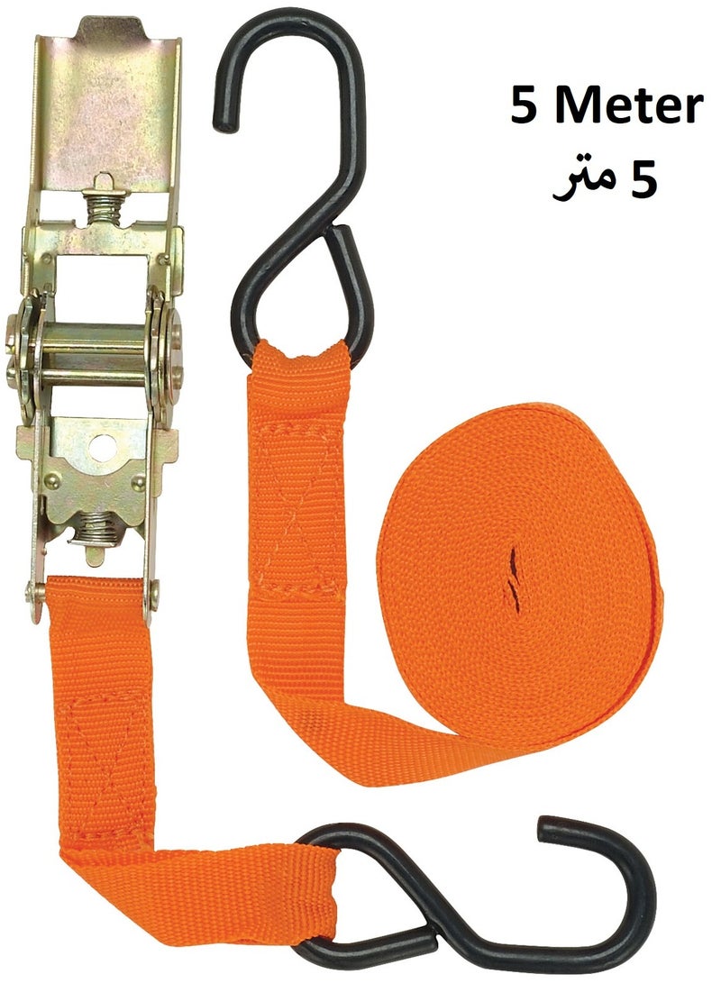 Loquat Ratchet Tie Down Straps - 4 Pack  5 Meter Cargo Car Truck Roof Rack Rachet Strap Set for Lawn Equipment Moving Appliances Motorcycle - Image 2