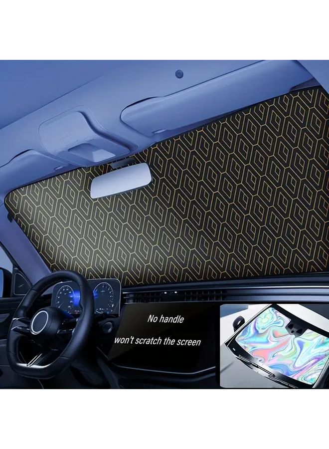 New Car Sun Visor Front Windshield Protection Radium Shooting Model 55.91 31.5 Inch Sunshade Curtain Window Light Blocking Plate Interior Parasol Cover Vehicle Accessories - Image 1