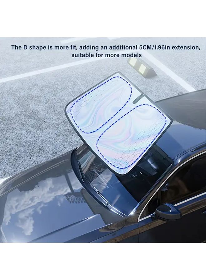 New Car Sun Visor Front Windshield Protection Radium Shooting Model 55.91 31.5 Inch Sunshade Curtain Window Light Blocking Plate Interior Parasol Cover Vehicle Accessories - Image 4