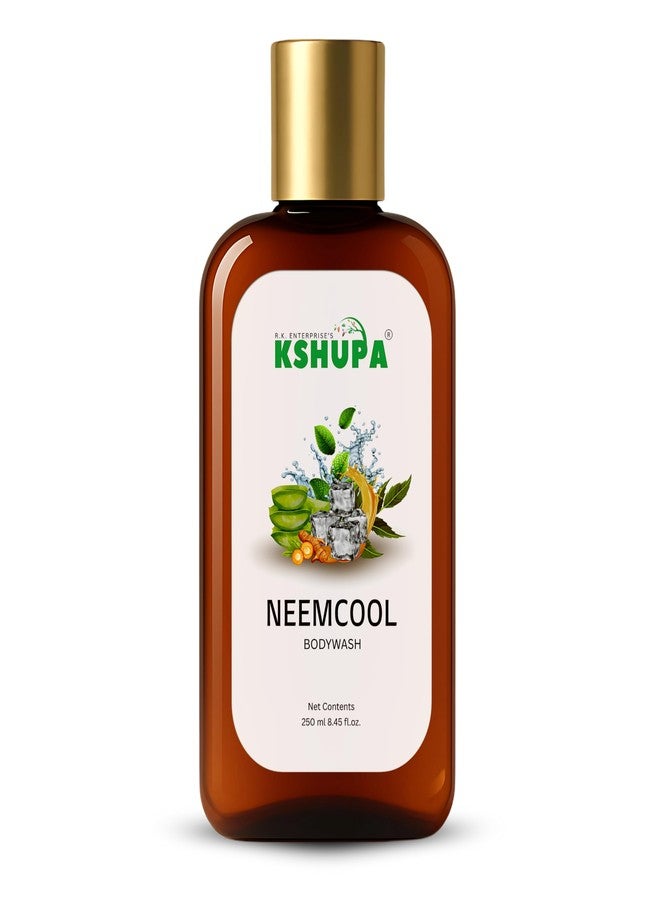 Kshupa غسول الجسم كشوبا نيم-كول 250 مل | جل استحمام مضاد للبكتيريا مع النيم والنعناع | ينقي البشرة، ويحارب رائحة الجسم، ويهدئ الطفح الجلدي | منظف للجسم خالٍ من الكبريتات للرجال والنساء - Image 1