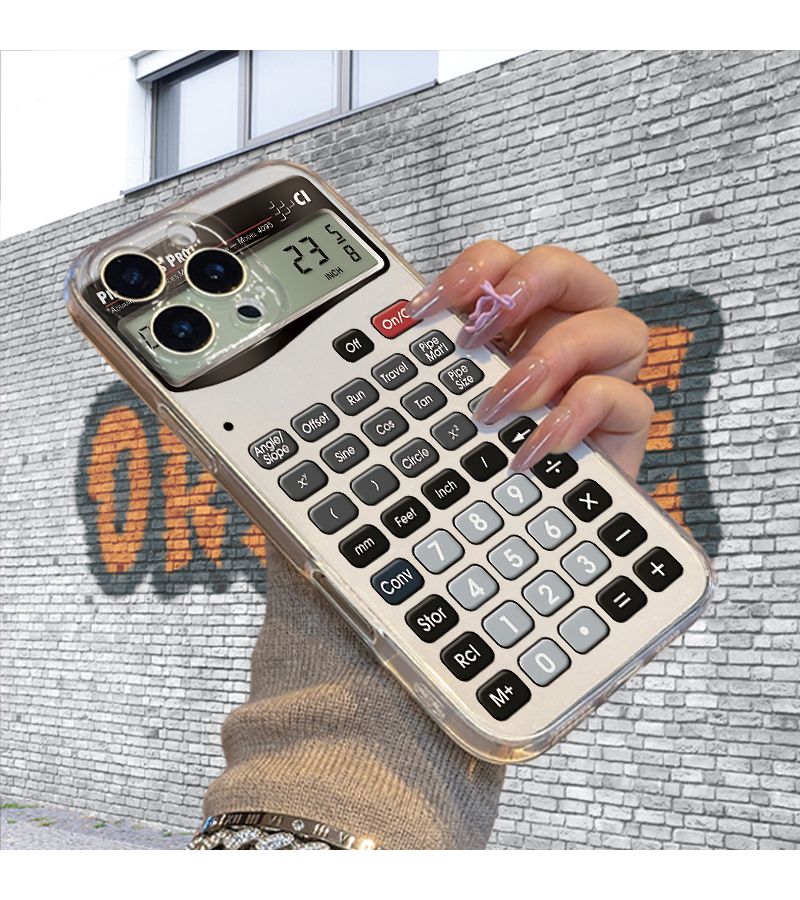 Phone Case Compatible With iPhone 13 Pro Transparent TPU Creative 2D Calculator Design 360 Degree Protection - Image 2