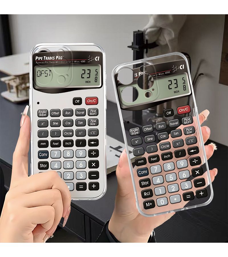 Phone Case Compatible With iPhone 13 Pro Transparent TPU Creative 2D Calculator Design 360 Degree Protection - Image 3