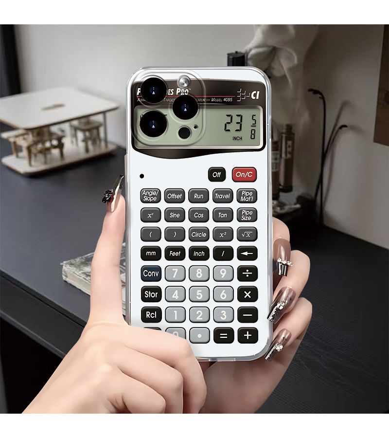 Phone Case Compatible With iPhone 13 Pro Transparent TPU Creative 2D Calculator Design 360 Degree Protection - Image 1