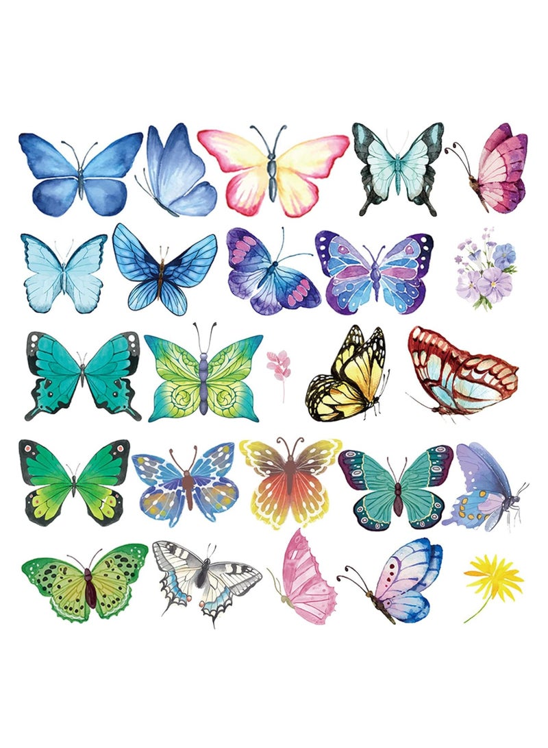 ORAINBOW 10 Sheets Butterfly Temporary Tattoos for Girls 90 Styles Butterfly Party Favors Decorations for Girls Women - Image 1
