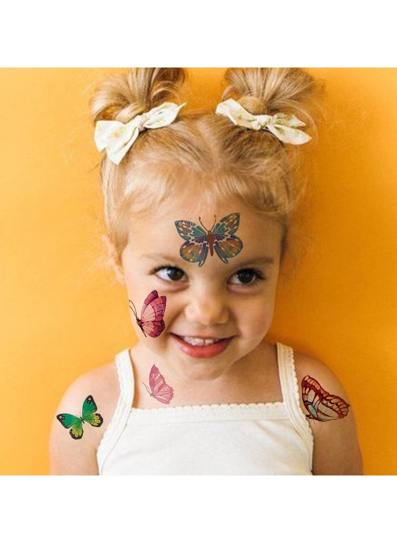 ORAINBOW 10 Sheets Butterfly Temporary Tattoos for Girls 90 Styles Butterfly Party Favors Decorations for Girls Women - Image 3