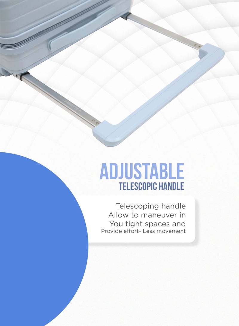 Stargold ABS+PC Suitcase Spinner Wheels TSA Lock Smart Carry On Luggage 20 Inches With Cup Holder - Image 4