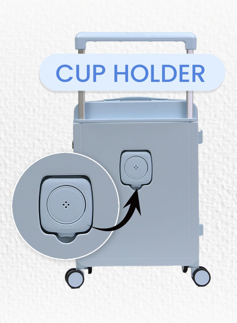 Stargold ABS+PC Suitcase Spinner Wheels TSA Lock Smart Carry On Luggage 20 Inches With Cup Holder - Image 2