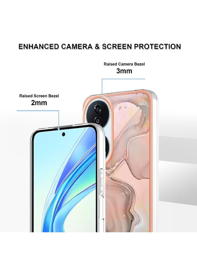 زبون جراب لهاتف Honor X7b 4G / 5G، جراب هاتف IMD مزدوج الجوانب مطلي بالرخام الكهربائي - Image 5