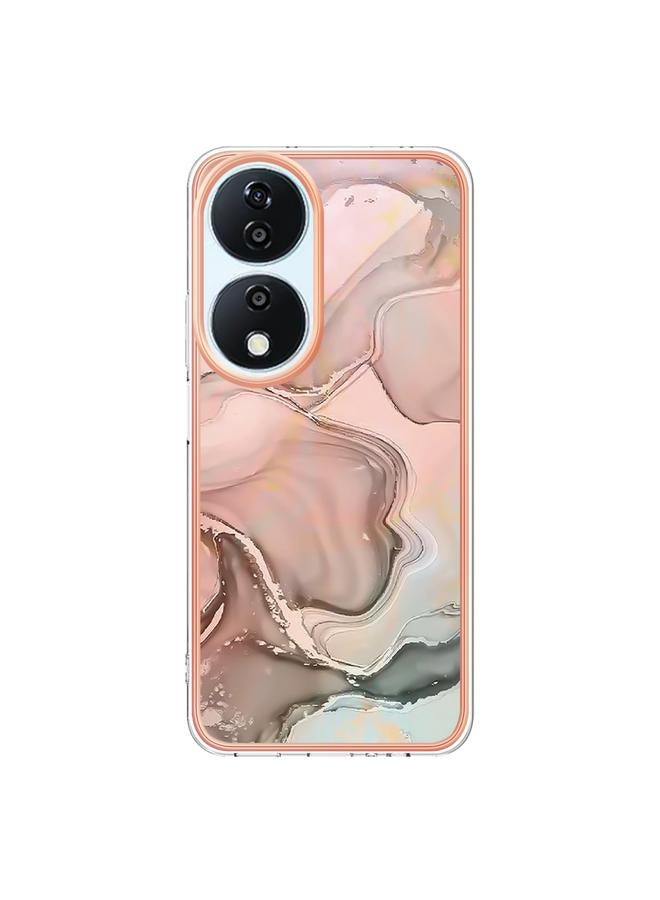 زبون جراب لهاتف Honor X7b 4G / 5G، جراب هاتف IMD مزدوج الجوانب مطلي بالرخام الكهربائي - Image 3