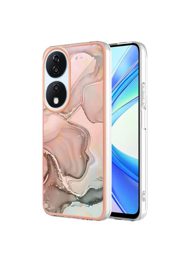 زبون جراب لهاتف Honor X7b 4G / 5G، جراب هاتف IMD مزدوج الجوانب مطلي بالرخام الكهربائي - Image 1