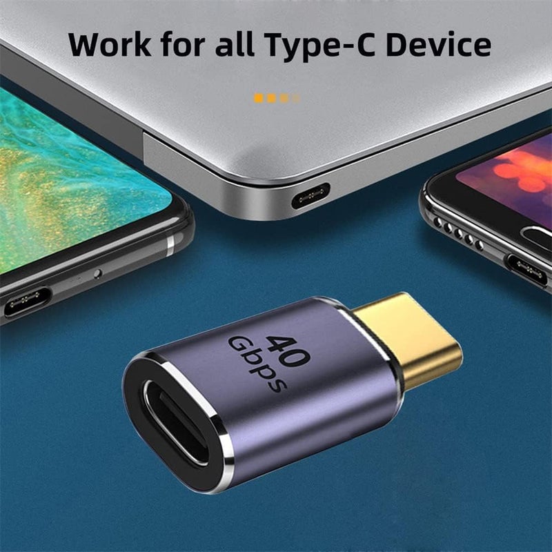 Microware موصل USB4 Type C ذكر إلى أنثى مستقيم 40Gbps 100W طاقة بيانات محول فيديو 8K للكمبيوتر المحمول والهاتف (MMPL-108) - Image 3