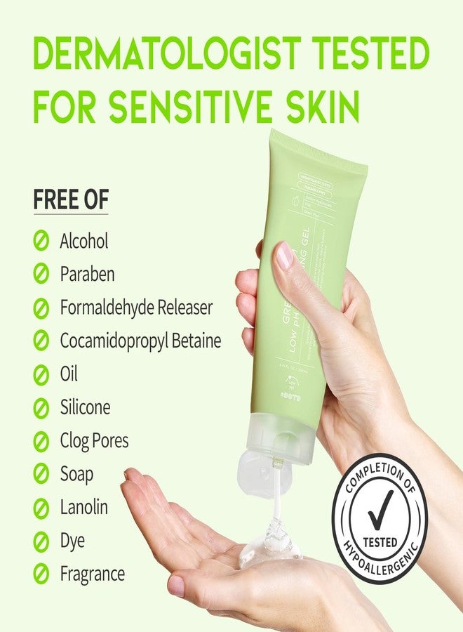 #OOTD Hydrating Facial Cleanser, Gentle Soothing Korean Cleanser Face Wash for Acne-prone Sensitive Skin. Green Plum Low pH Cleansing Gel 200ml 6.76 Fl. Oz. - Image 4