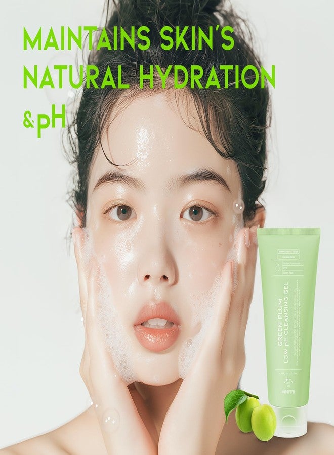 #OOTD Hydrating Facial Cleanser, Gentle Soothing Korean Cleanser Face Wash for Acne-prone Sensitive Skin. Green Plum Low pH Cleansing Gel 200ml 6.76 Fl. Oz. - Image 2