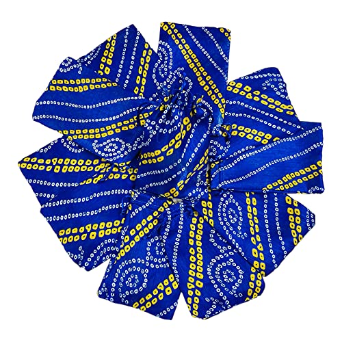 Moira 12pcs 5X7 inch Small Size Bandhej Silk Potli for Gifting, Jewellery Storage, Shagun, Coin Packing (Blue) - Image 1