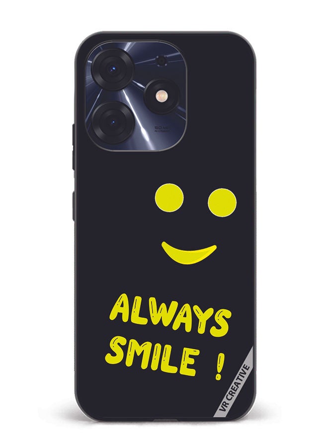 VR CREATIVE Protective Case Cover For Tecno Spark 10 Pro Always Smile Design Multicolour - Image 1