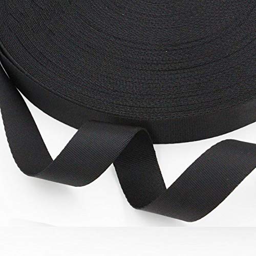 GGZZ Flat Nylon Webbing Strap, 1 Roll 10 Yards 2 Inch Wide Polypropylene Heavy Straps for Bags, Canoe Seat, Slings, Outdoor Climbing and DIY Making Luggage Strap, Pet Collar, Backpack Repairing (Black) - Image 2