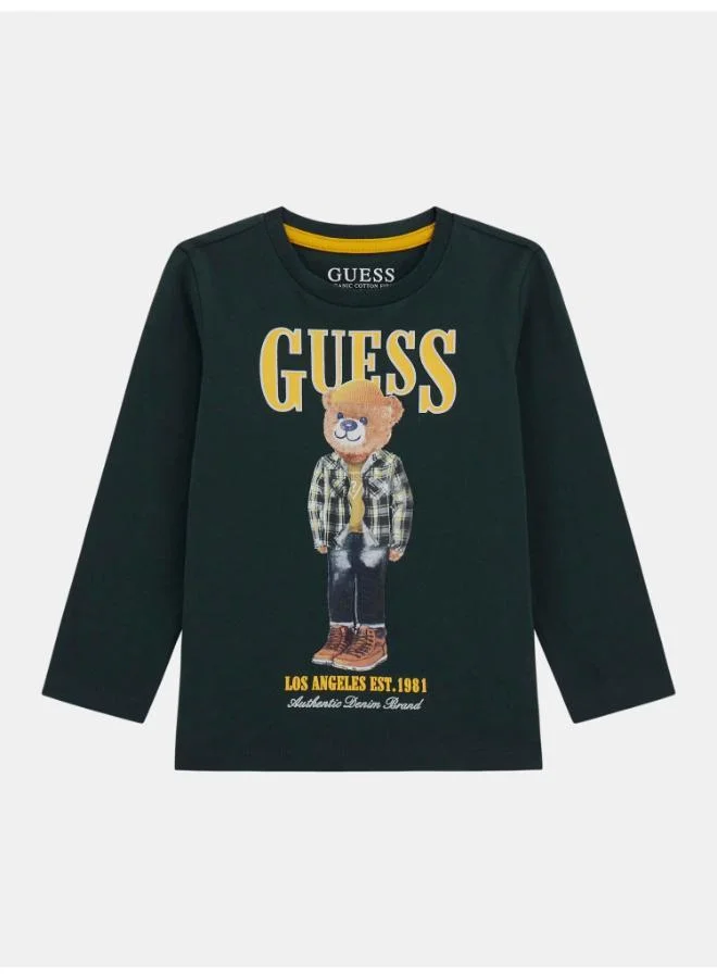 GUESS Kids Slogan Crew neck T-Shirt