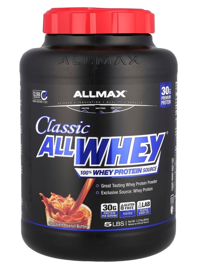 Allmax CLASSIC ALLWHEY® 100% Whey Protein Chocolate Peanut Butter 5 lbs (2.27 kg)