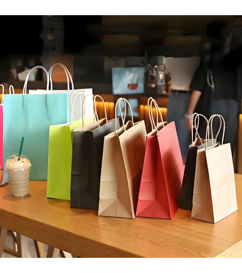 Gift For Her Him Set Of 12 Colorful Red Paper Gift Bags With Handles Wholesale Cardstock Party Gift Bags Suitable For Small Gifts Small Businesses Christmas Halloween Birthday Shower Wedding Party Supplies - Image 1
