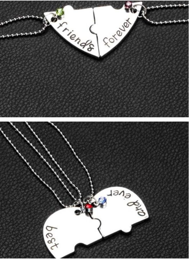 Arabest - 4-Piece Best Friends Forever and Ever Friendship Necklace Set - Image 1
